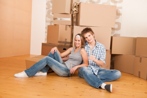Removal team preparing a home move in Worcester Park