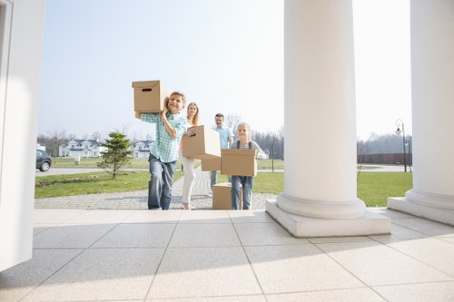 Local home moving service in Worcester Park with boxes and furniture