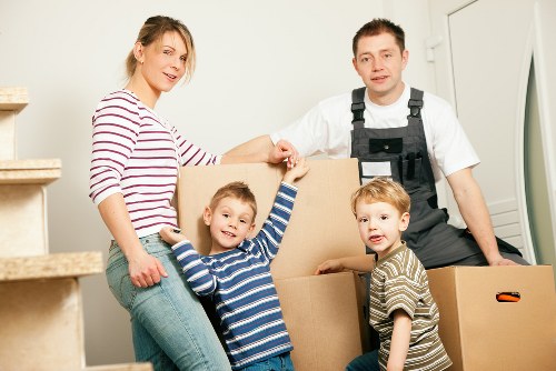 Trained moving staff handling items carefully