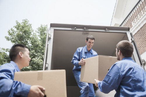 Local Worcester Park move preparation with labelled boxes